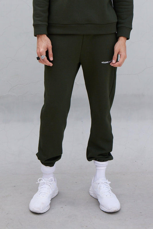 Jogger Monogram Olive Green - Young Pumped