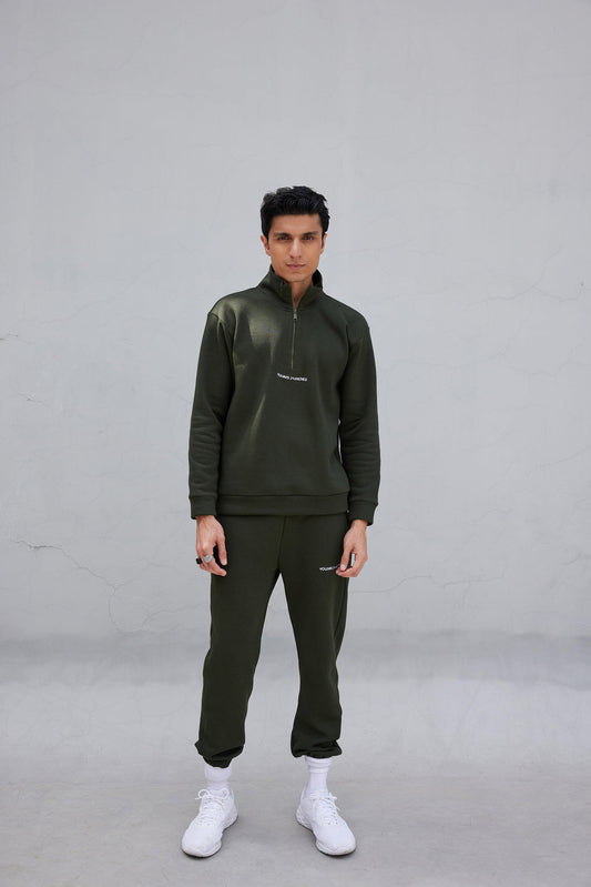 OLIVE GREEN YOUNG PUMPED CO-ORD SET - Young Pumped