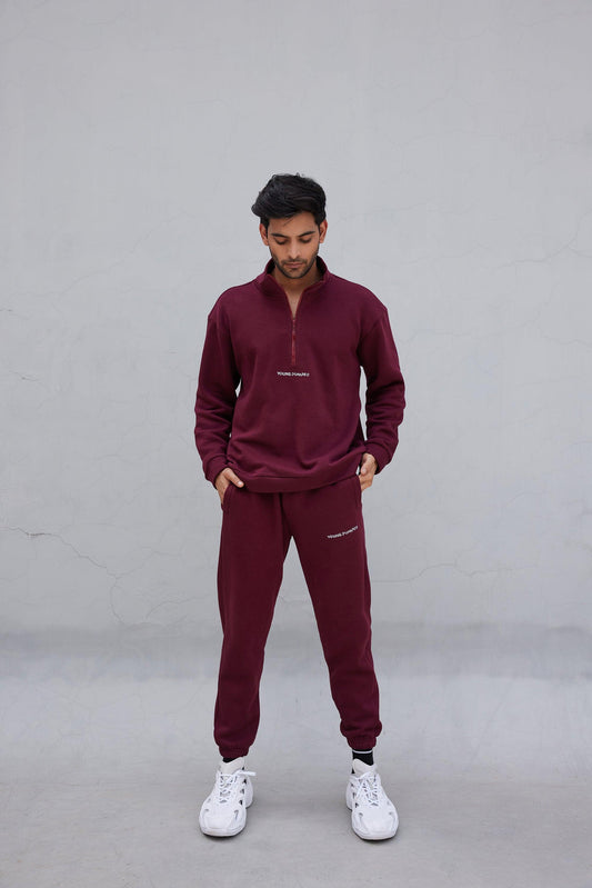 MAROON YOUNG PUMPED CO-ORD SET - Young Pumped