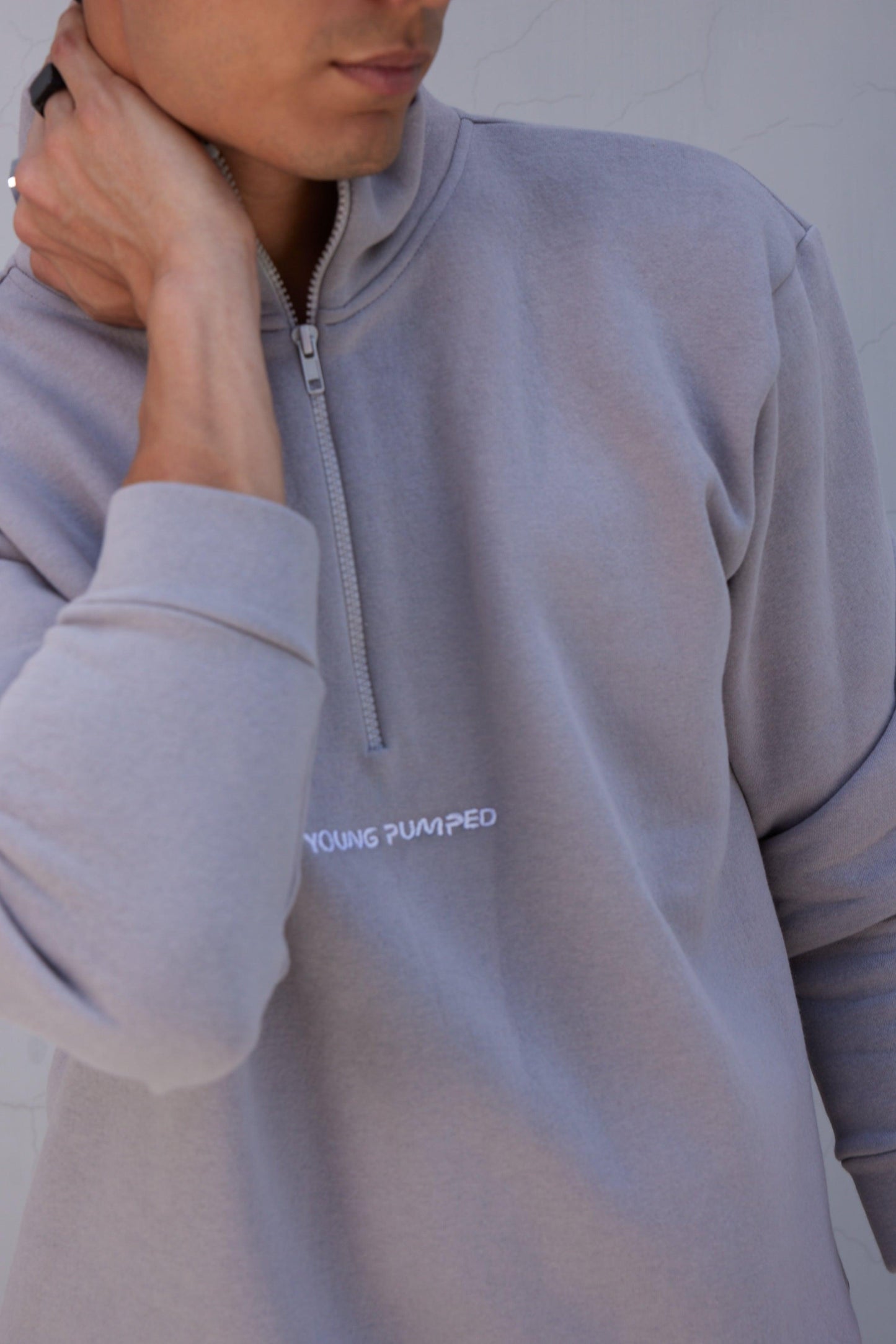 Grey Zip-Top Jumper - Young Pumped