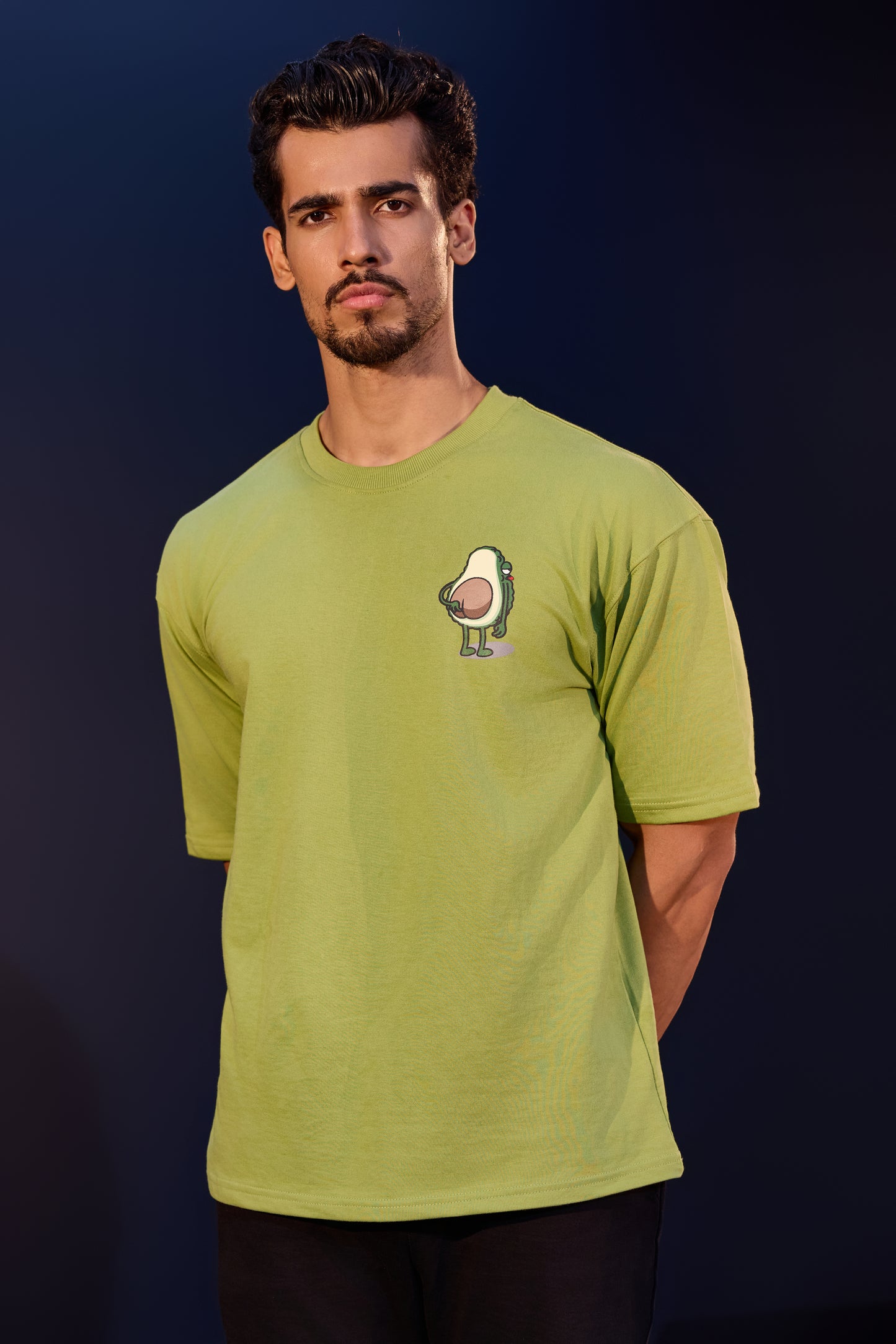 Avocado Hip Olive Green Oversized T-shirts