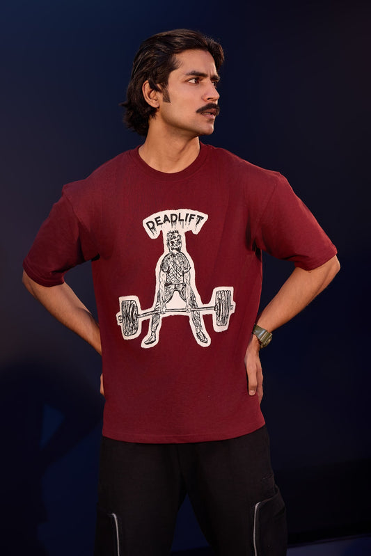 Zombie Deadlift Maroon T-shirt