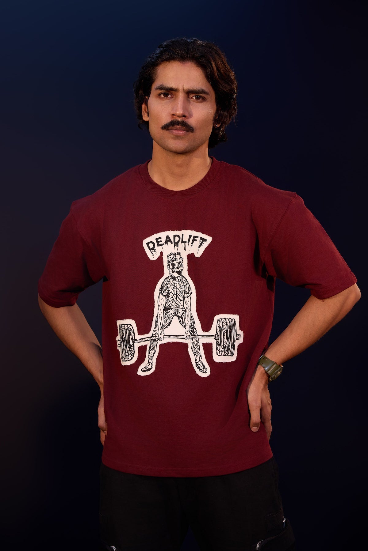 Zombie Deadlift Maroon T-shirt